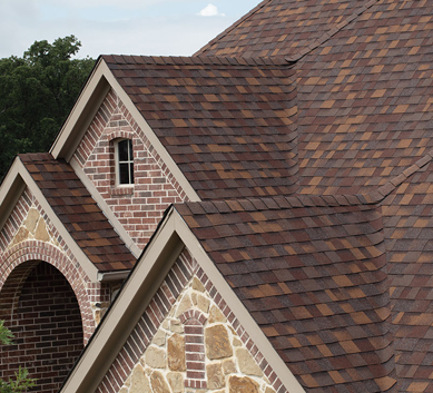 Installation of  Copper Canyon Shingles on house