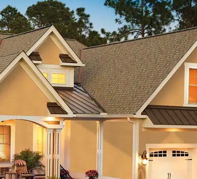 Installation of  Golden Harvest Shingles on house