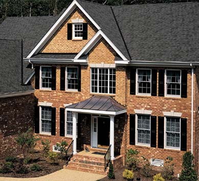 Installation of  Pewter Shingles on house