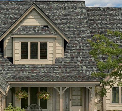 Installation of  Storm Cloud Shingles on house