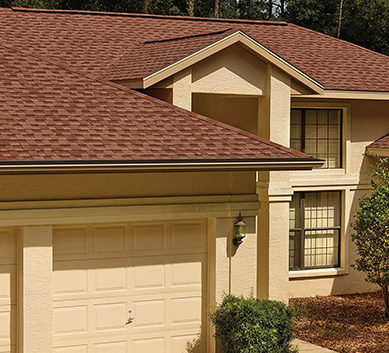 Installation of  Sunset Brick Shingles on house